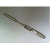1780 Mother of Pearl Silver bladed folding fruit fork.