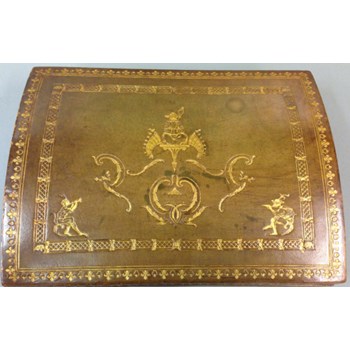 French Gilded Leather Table Box, c.1880.