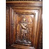 CARVED OAK LIVERY CABINET ON STAND LATE 18TH CENTURY.
