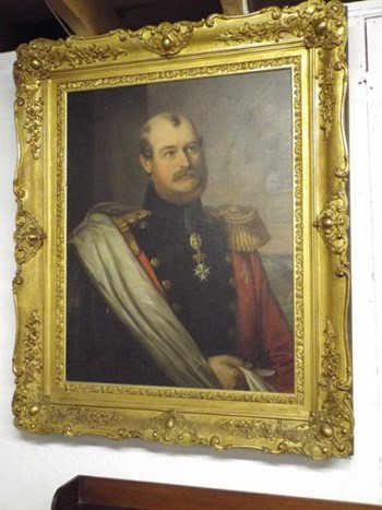 FINE OIL PORTRAIT OF PRINCE CONSTANTINE OF WALDBURG ZEIL TRAUCHBURG OF GERMANY BORN 1807 DIED 1862.