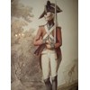 EARLY 19TH CENTURY CHROMO-LITHOGRAPH OF A FOOT SOLDIER FIRST PUBLISHED LONDON.