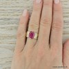 Early Victorian 2.75 Carat Oval Cut Ruby Ring, circa 1850