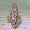Victorian 2.00 Carat Rose Cut Diamond Navette Ring, circa 1870