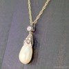 Early Victorian Natural Pearl & Diamond Pendant, circa 1850