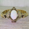 Early Victorian 10.00 Opal Ornate Filigree Bracelet, circa 1840