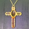 Victorian 15.00 Carat Imperial Topaz Crucifix Pendant, circa 1900