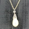 Early Victorian Natural Pearl & Diamond Pendant, circa 1850