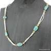 Victorian Turquoise & Seed Pearl Necklace, circa 1900