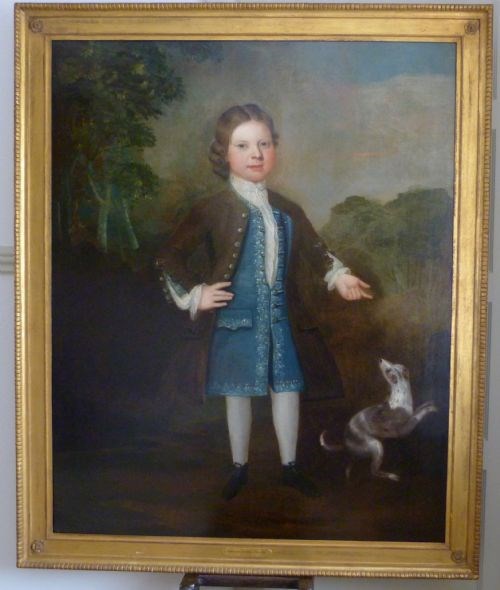 Portrait of a Young Boy and His Dog, early 18th century: English School.