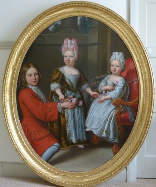 Portrait of Three French Aristocratic Children c.1690; Attributed to Pierre Mignard.