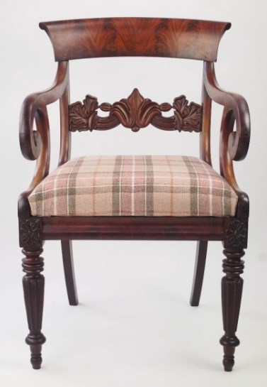 William IV Mahogany Armchair / Desk Chair Circa 1830