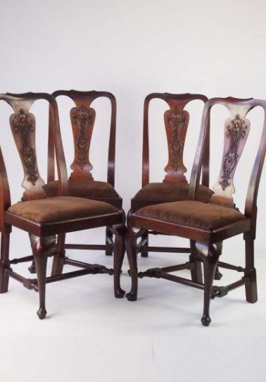 Set 4 Antique Edwardian Dining Chairs