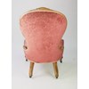 Antique Victorian Walnut Button Back Nursing Chair
