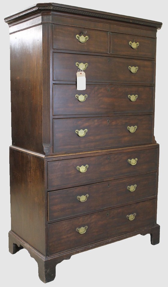 George II Mahogany Chest on Chest