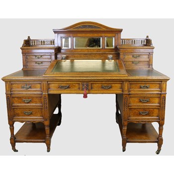 Victorian Light Oak Desk