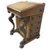 Mid Victorian Burr Walnut Davenport Writing Desk
