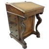 Mid Victorian Burr Walnut Davenport Writing Desk