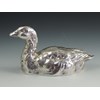 Victorian Cast Novelty Silver Pepper made in the form of a farmyard Goose
