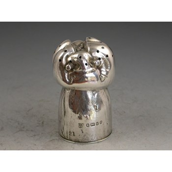 Victorian Novelty Silver Pepper, made in the form of a Champagne Cork