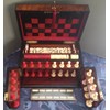 A Burr Walnut, Ebony edged Games Compendium Box