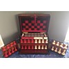 A Burr Walnut, Ebony edged Games Compendium Box