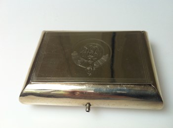 Antique Nickel silver 1880 puzzle snuff box.
