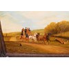19th CENTURY OIL PAINTING OF MAIL COACH & HORSES BY ARTIST WILLIAM GARRETT.