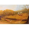 19th CENTURY OIL PAINTING OF MAIL COACH & HORSES BY ARTIST WILLIAM GARRETT.