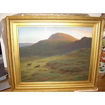 ROYAL ACADEMY EXHIBITED LANDSCAPE PAINTING BY ARTIST J.KNIGHT DEPICTING.