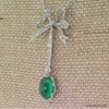 Edwardian Emerald & Old Cut Diamond Bow Necklace, circa 1910
