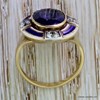 Victorian 5.50 Carat Sapphire, Diamond & Enamel Ring, circa 1880