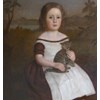 Portrait of a Young Girl and Her Pet Cat c.1850; English School.