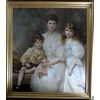 Triple Portrait of The Hon. Mrs. Denham - Cookes and Her Children 1896, by Edward Hughes.