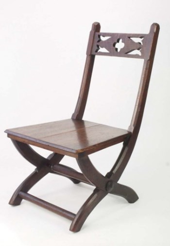 Antique Victorian Gothic Revival Hall Chair