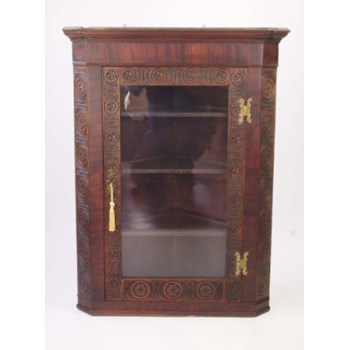 Antique George III Corner Cupboard / Hanging Display Cabinet