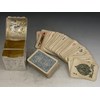 VICTORIAN CHASED SILVER MINIATURE TWIN PACK PLAYING CARDS BOX. CHESTER 1898.